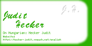 judit hecker business card